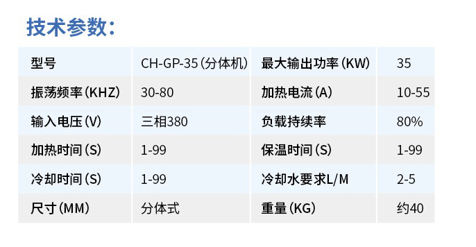 CH-GP-35(分体机）参数